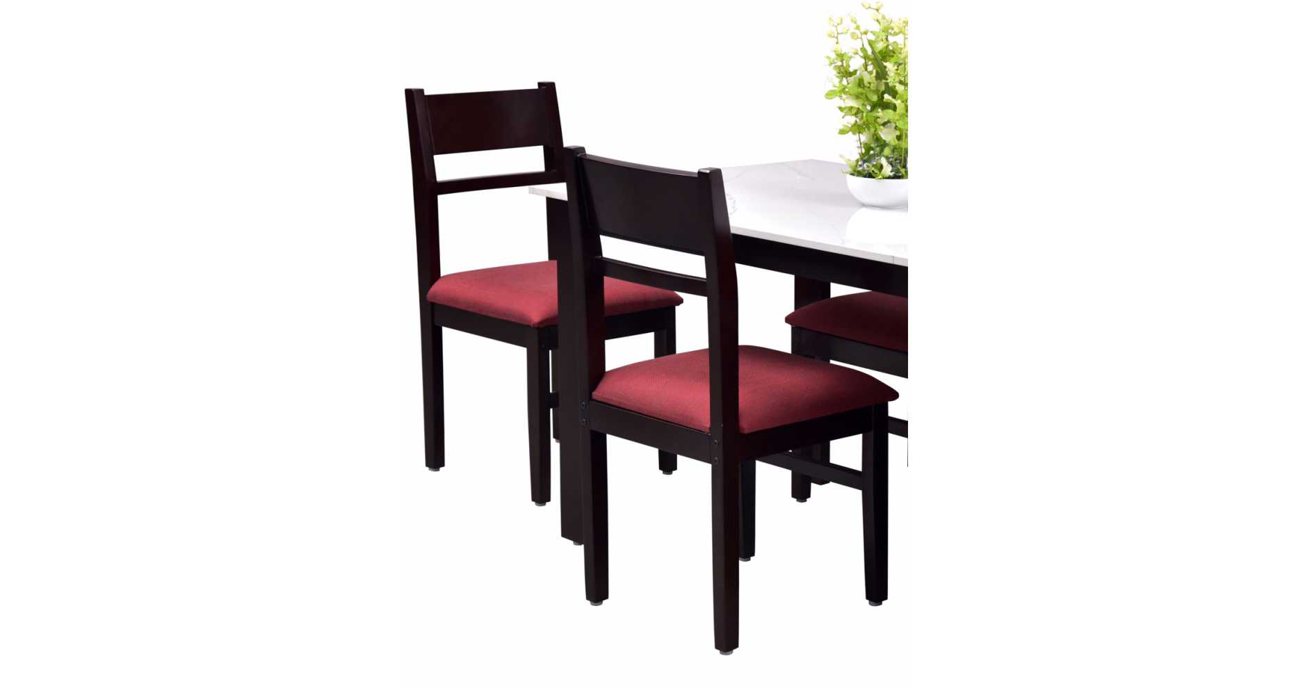 Sophia 4 Seater Dining Set with Composite Italian Marble Top and ...